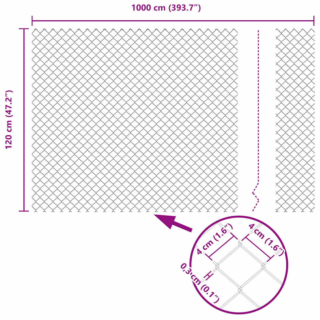 Set de Stâlpi de Gard Argintiu 10 x 1.2 m Oțel Galvanizat GartenMobel Dekor