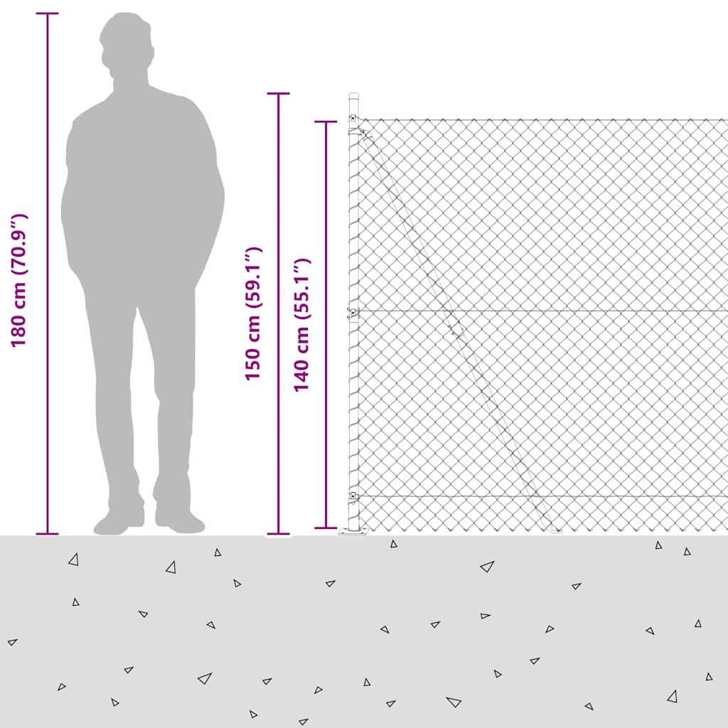 Set de Stâlpi de Gard Argintiu 10 x 1.4 m Oțel Galvanizat GartenMobel Dekor