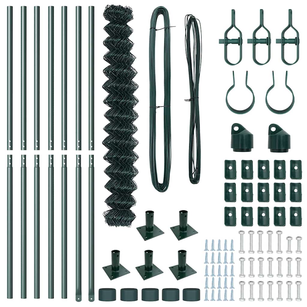 Set de Stâlpi de Gard Argintiu 10 x 1.6 m Oțel Galvanizat GartenMobel Dekor