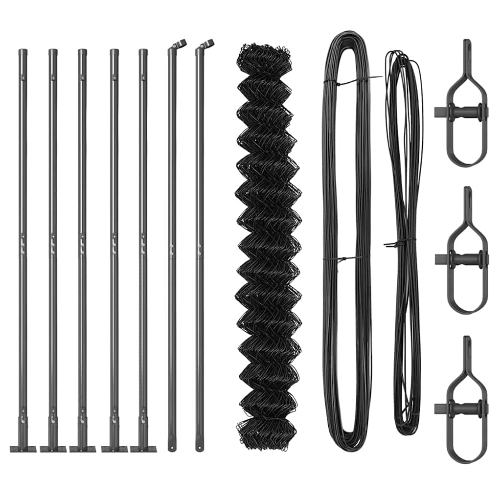 Set de Stâlpi de Gard Argintiu 10 x 1.6 m Oțel Galvanizat GartenMobel Dekor