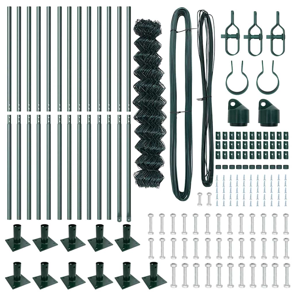 Set de Stâlpi de Gard Argintiu 25 x 1.2 m Oțel Galvanizat GartenMobel Dekor