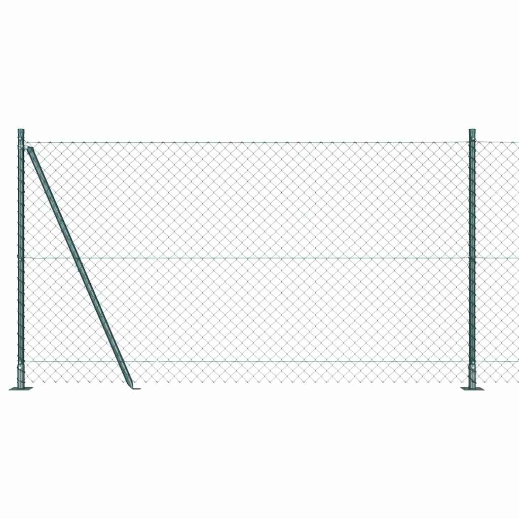 Set de Stâlpi de Gard Argintiu 25 x 1.2 m Oțel Galvanizat GartenMobel Dekor