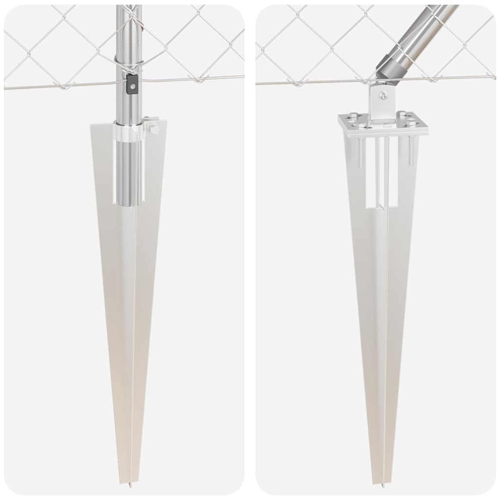 Set de Stâlpi de Gard Argintiu 25 x 1 m Oțel galvanizat GartenMobel Dekor