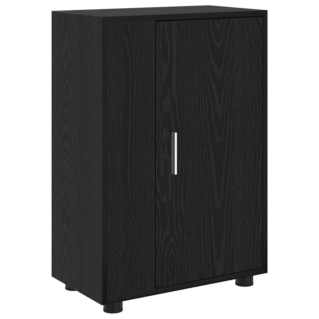 Set de 4 piese pentru cabinet TV cu raft Pe perete 4 pcs Stejar negru GartenMobel Dekor