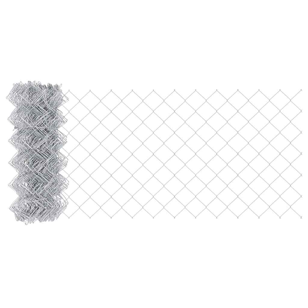 Set de Stâlpi de Gard Argintiu 10 x 0.6 m Oțel galvanizat GartenMobel Dekor