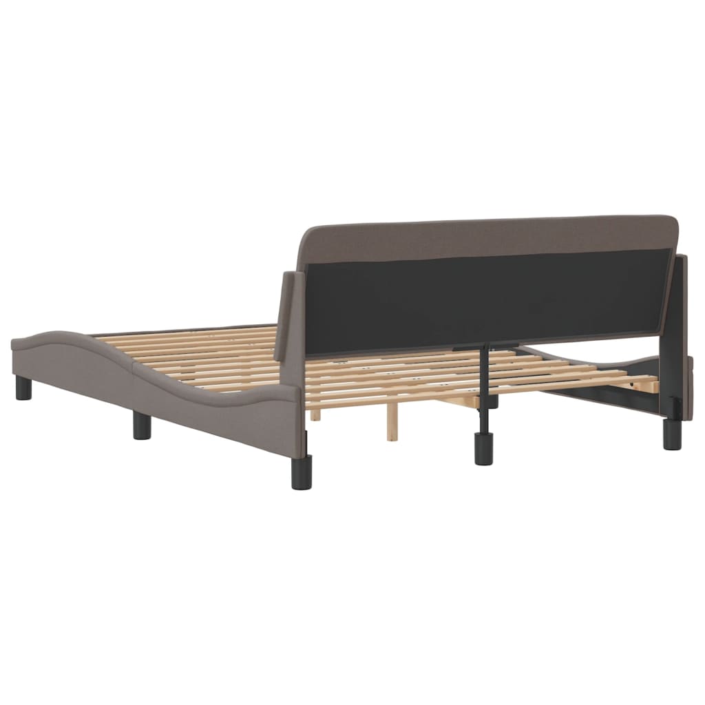 Cadru de pat fără saltea, gri taupe, 120x200 cm, textil GartenMobel Dekor