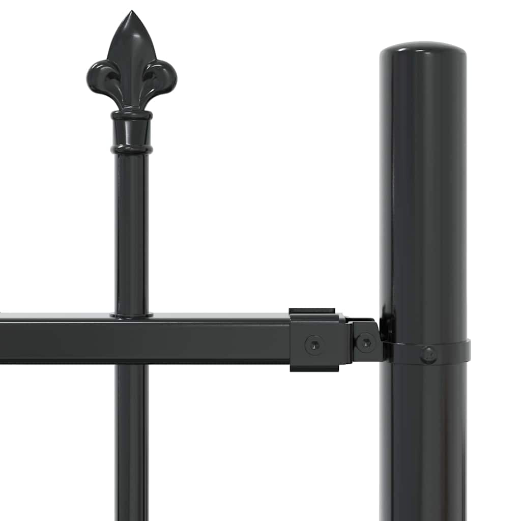 Gard de Grădină Gri 140 cm Oțel vopsit în pulbere GartenMobel Dekor