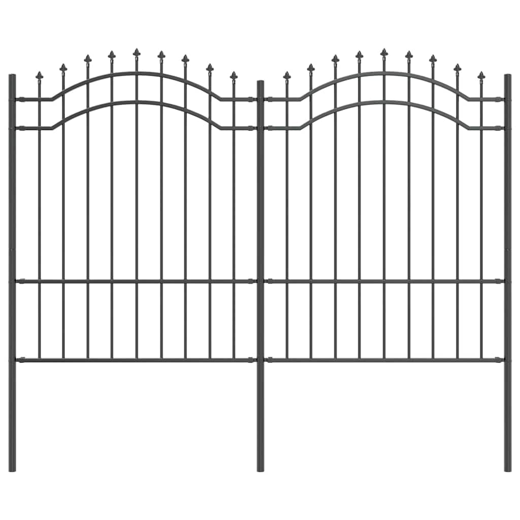 Gard de Grădină Gri 190 cm Oțel vopsit în pulbere GartenMobel Dekor