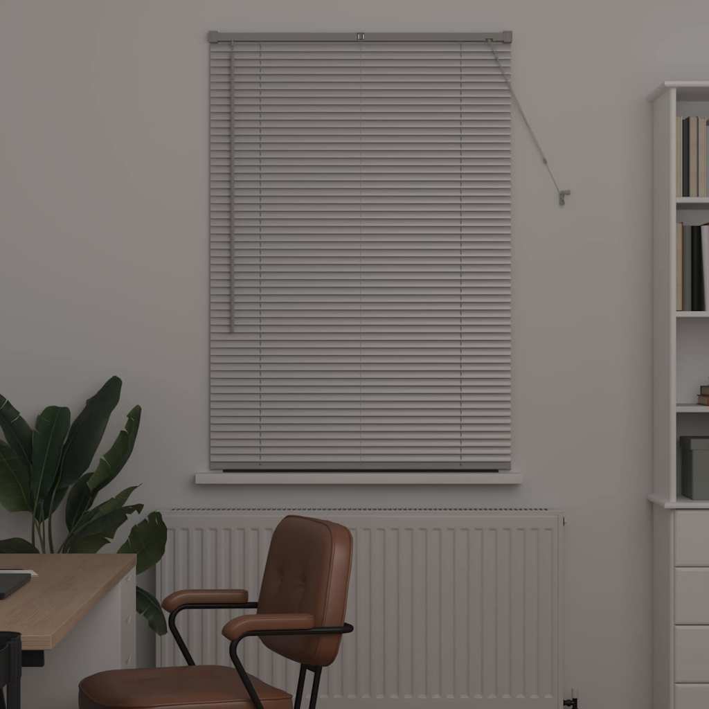 Jaluzea pentru Fereastră Argintiu 80 x 130 cm Aluminiu GartenMobel Dekor