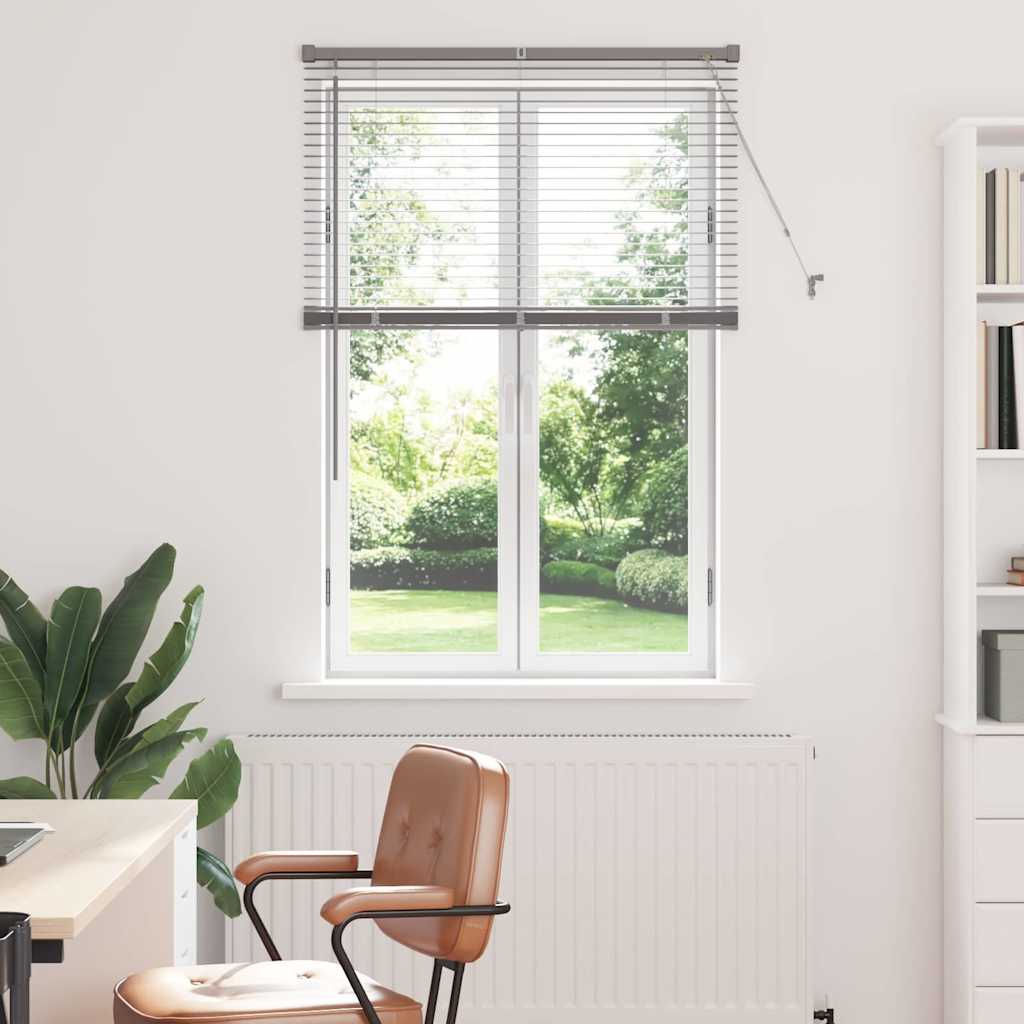 Jaluzea pentru Fereastră Argintiu 80 x 130 cm Aluminiu GartenMobel Dekor