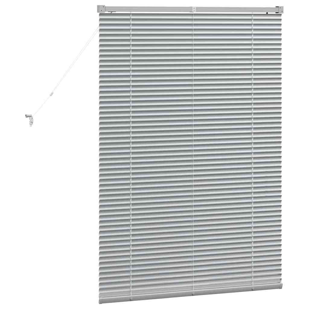 Jaluzea pentru Fereastră Argintiu 80 x 130 cm Aluminiu GartenMobel Dekor
