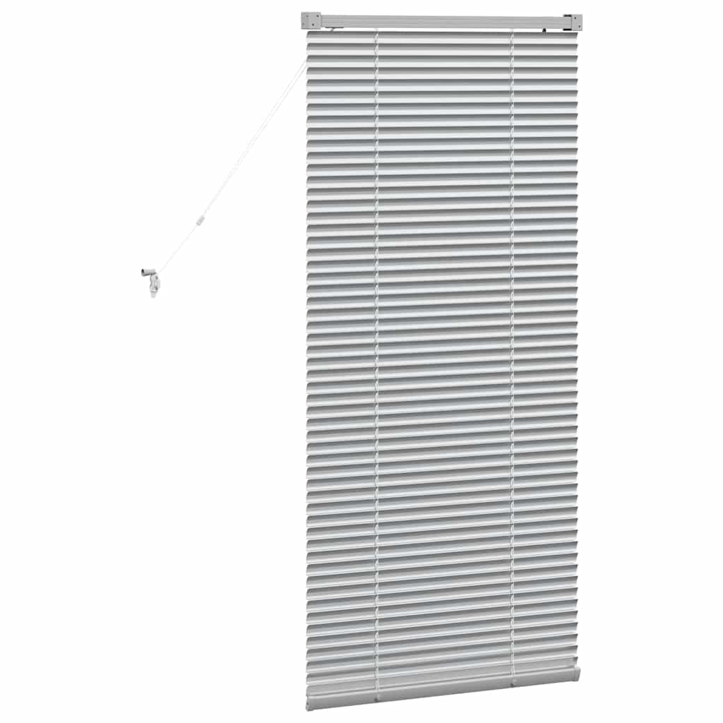 Jaluzea pentru Fereastră Argintiu 80 x 130 cm Aluminiu GartenMobel Dekor