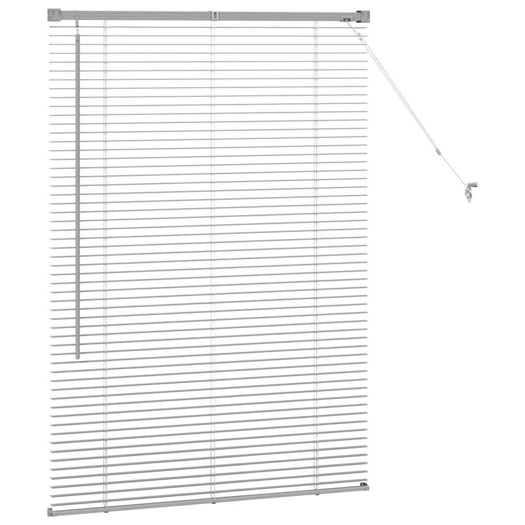 Jaluzea pentru Fereastră Argintiu 80 x 130 cm Aluminiu GartenMobel Dekor