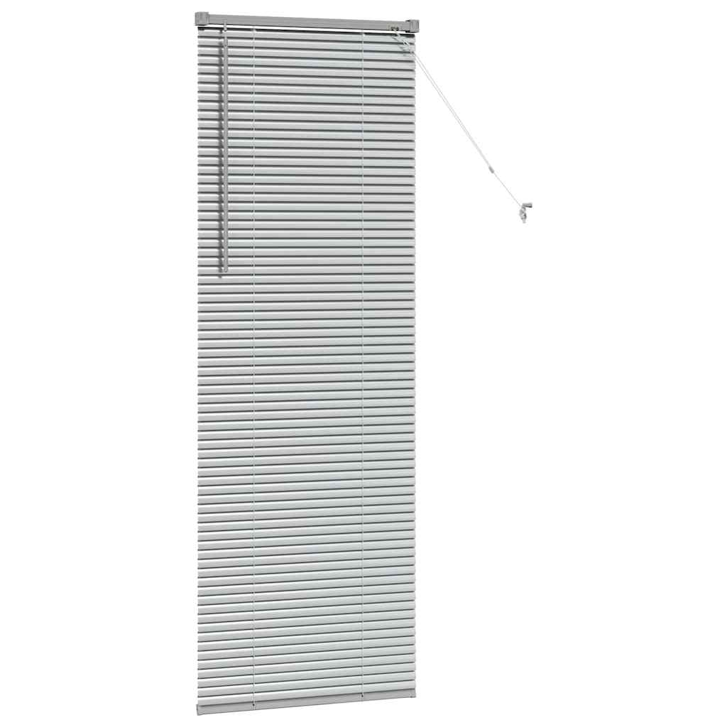 Jaluzea pentru Fereastră Argintiu 80 x 130 cm Aluminiu GartenMobel Dekor