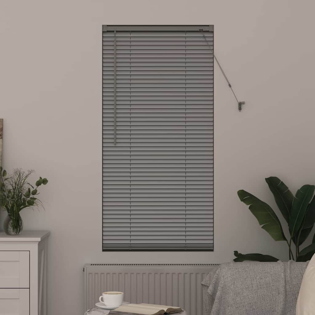 Jaluzea pentru Fereastră Argintiu 80 x 130 cm Aluminiu GartenMobel Dekor