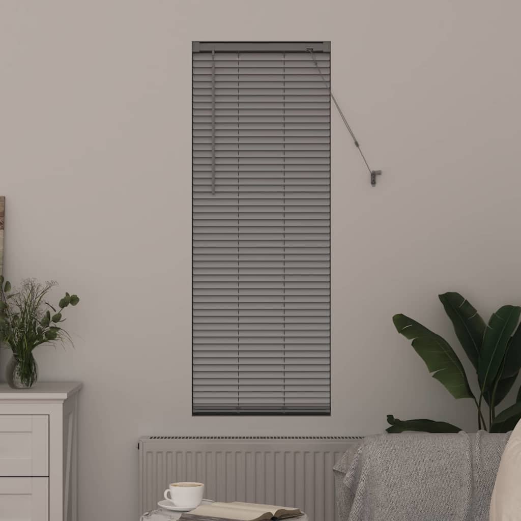 Jaluzea pentru Fereastră Argintiu 80 x 130 cm Aluminiu GartenMobel Dekor