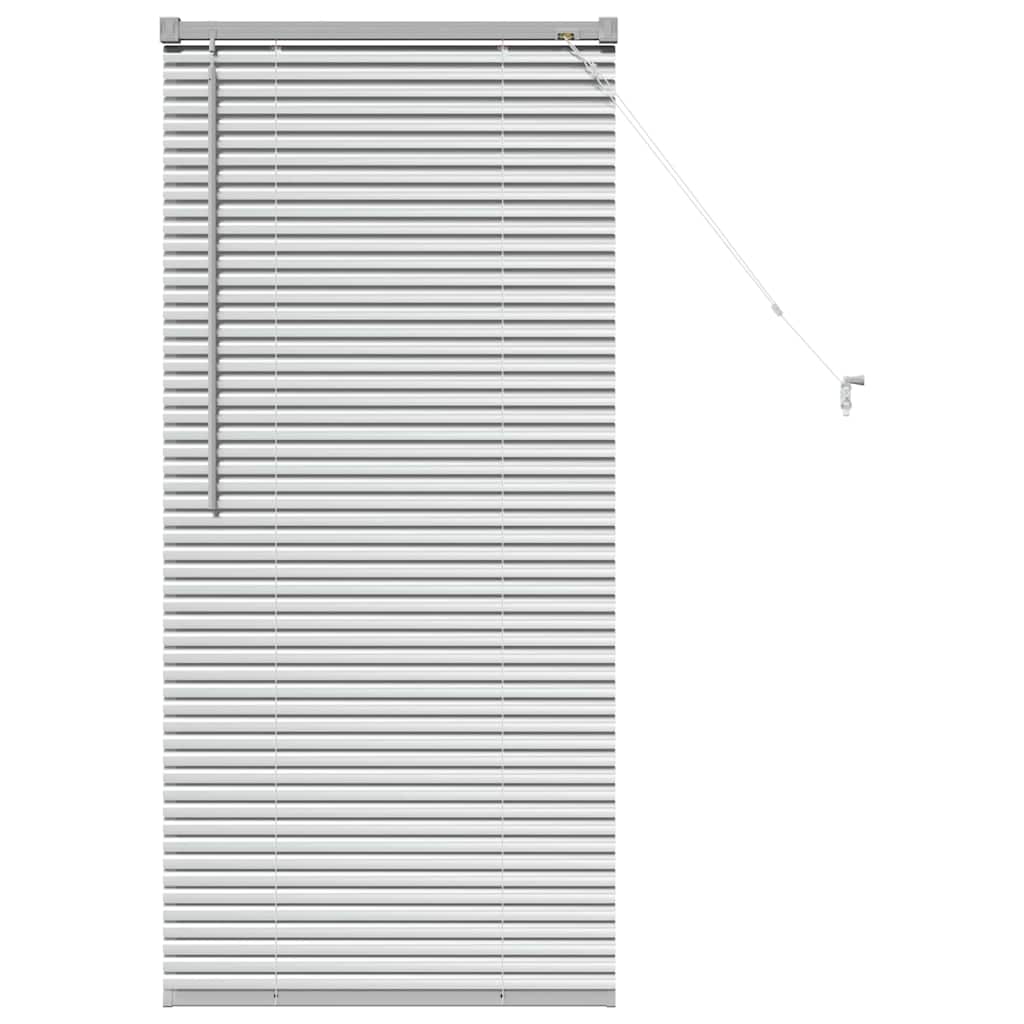 Jaluzea pentru Fereastră Argintiu 80 x 130 cm Aluminiu GartenMobel Dekor