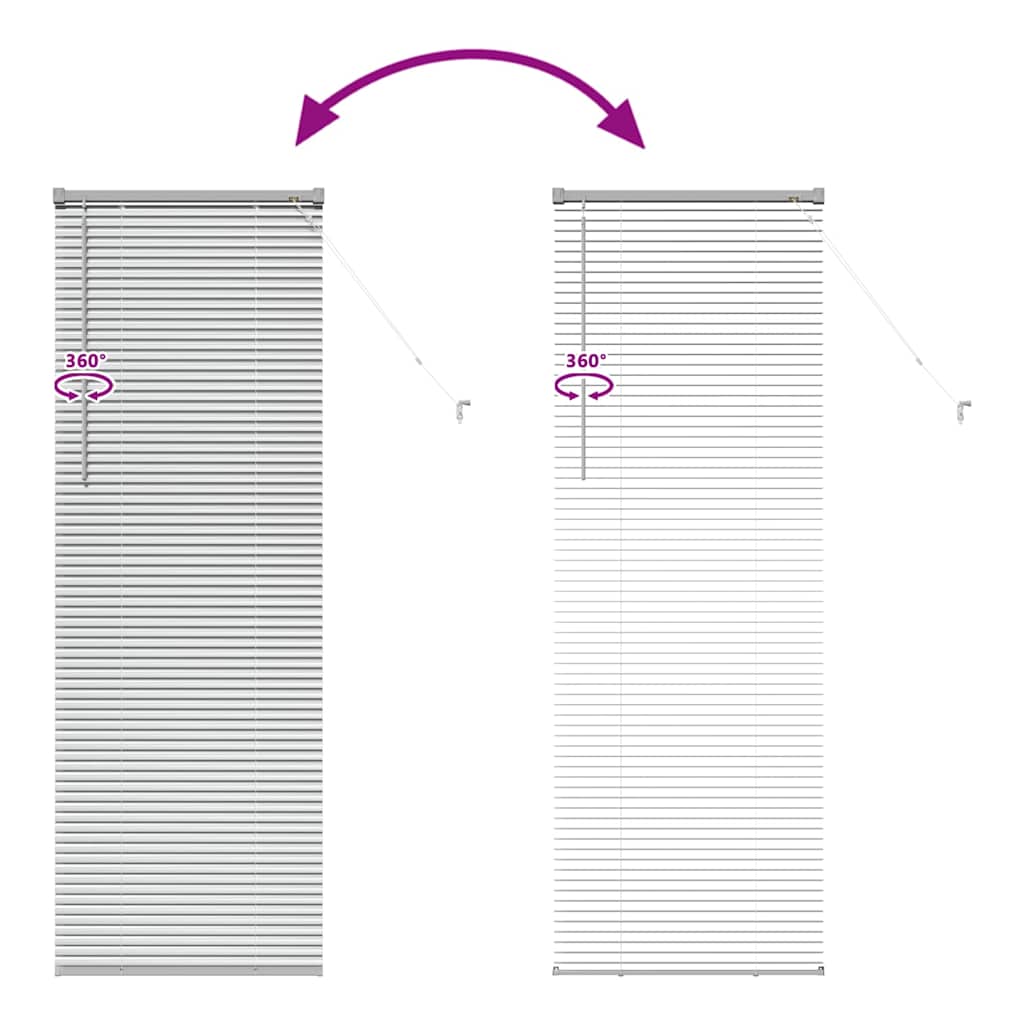 Jaluzea pentru Fereastră Argintiu 80 x 130 cm Aluminiu GartenMobel Dekor