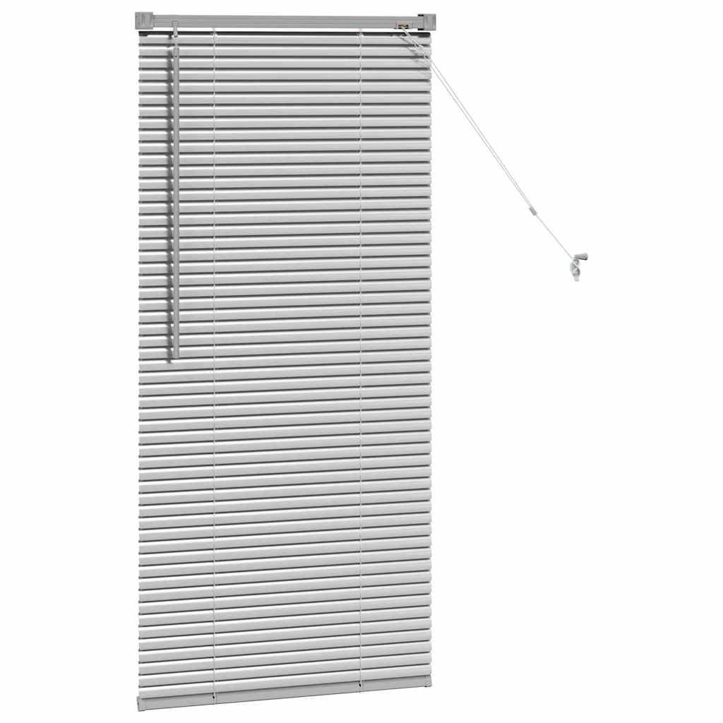 Jaluzea pentru Fereastră Argintiu 80 x 130 cm Aluminiu GartenMobel Dekor