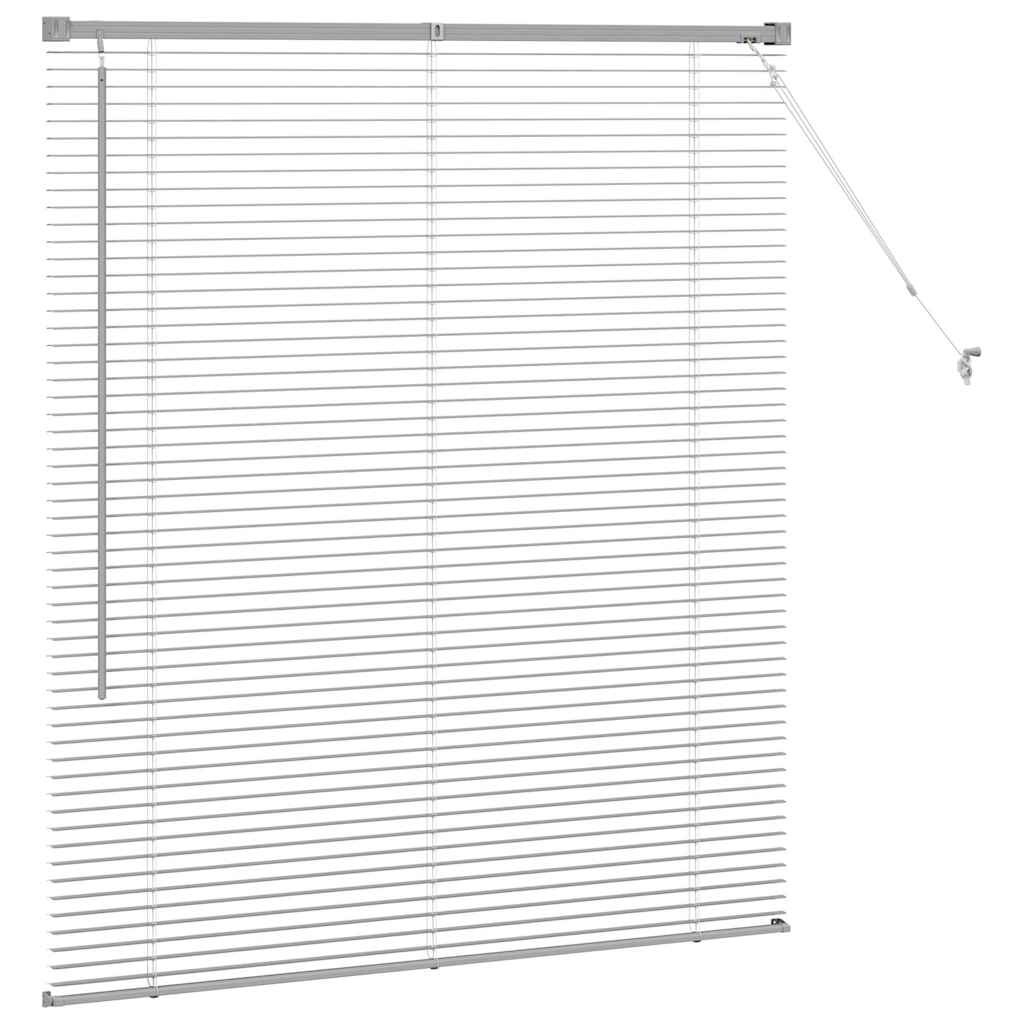 Jaluzea pentru Fereastră Argintiu 80 x 130 cm Aluminiu GartenMobel Dekor