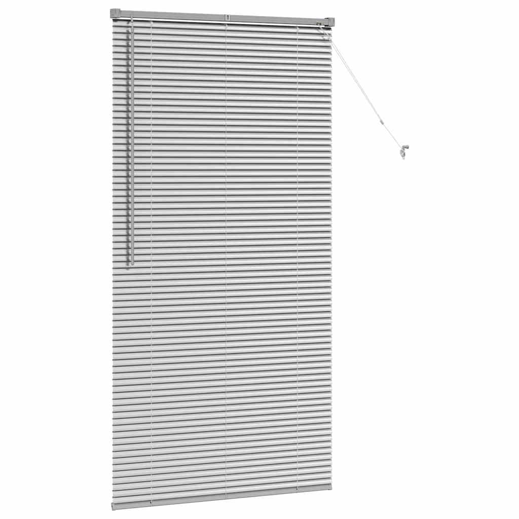 Jaluzea pentru Fereastră Argintiu 80 x 130 cm Aluminiu GartenMobel Dekor