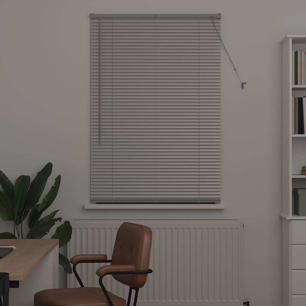 Jaluzea pentru Fereastră Argintiu 80 x 130 cm Aluminiu GartenMobel Dekor