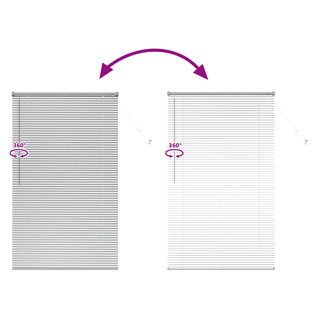 Jaluzea pentru Fereastră Argintiu 100 x 175 cm Aluminiu GartenMobel Dekor