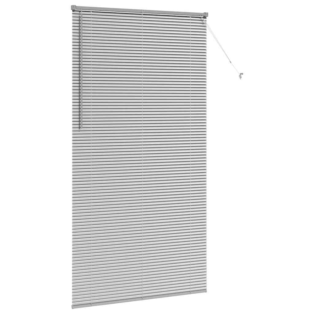 Jaluzea pentru Fereastră Argintiu 120 x 220 cm Aluminiu GartenMobel Dekor