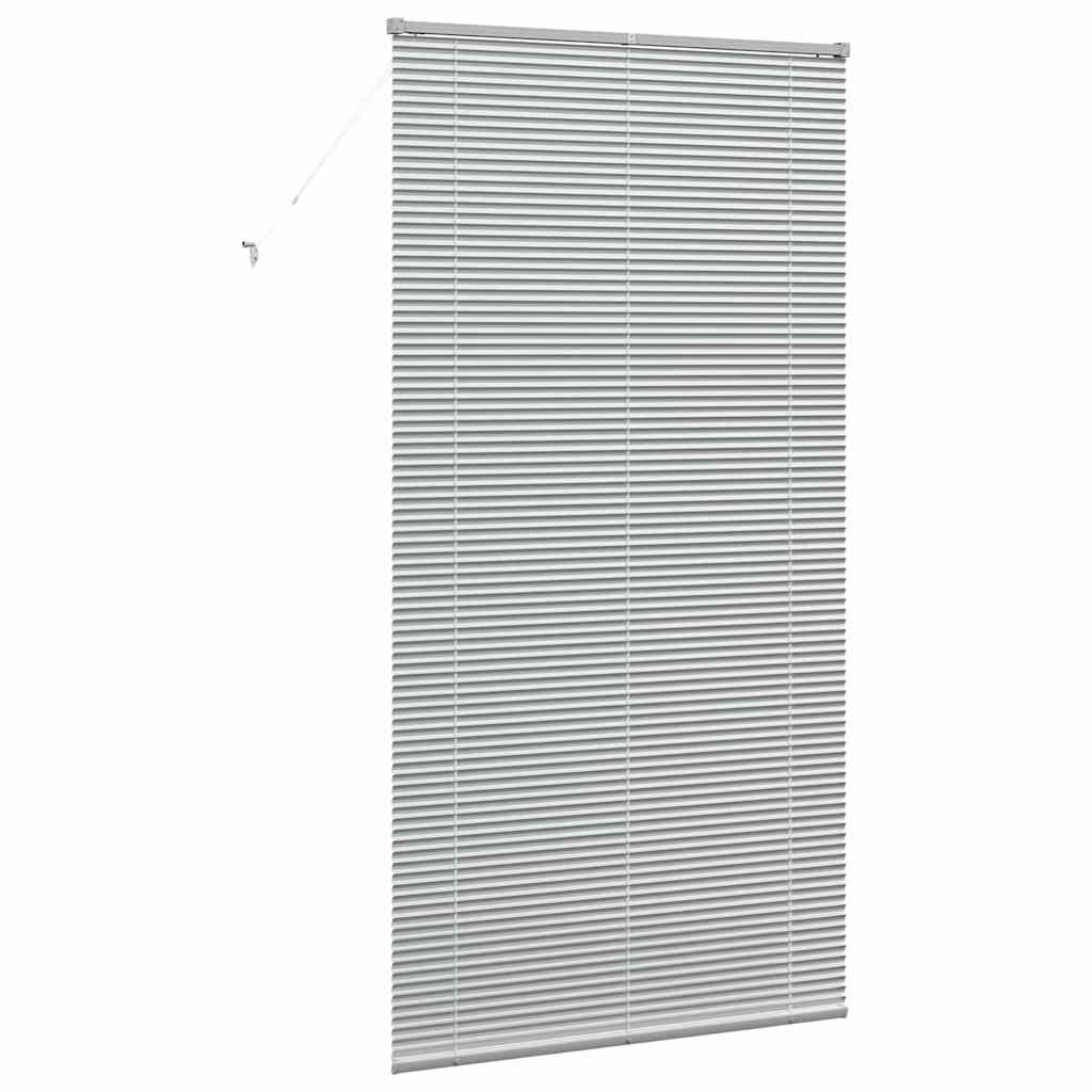 Jaluzea pentru Fereastră Argintiu 120 x 220 cm Aluminiu GartenMobel Dekor