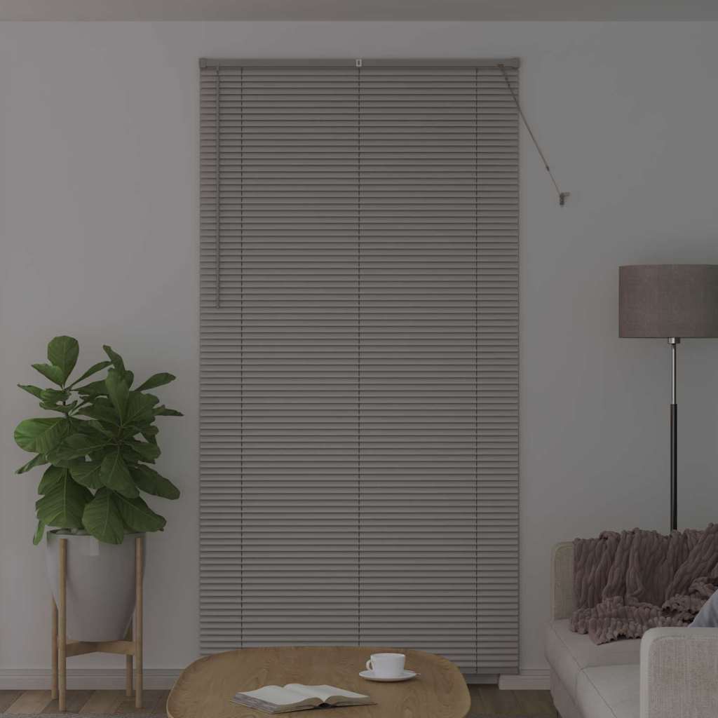 Jaluzea pentru Fereastră Argintiu 120 x 220 cm Aluminiu GartenMobel Dekor
