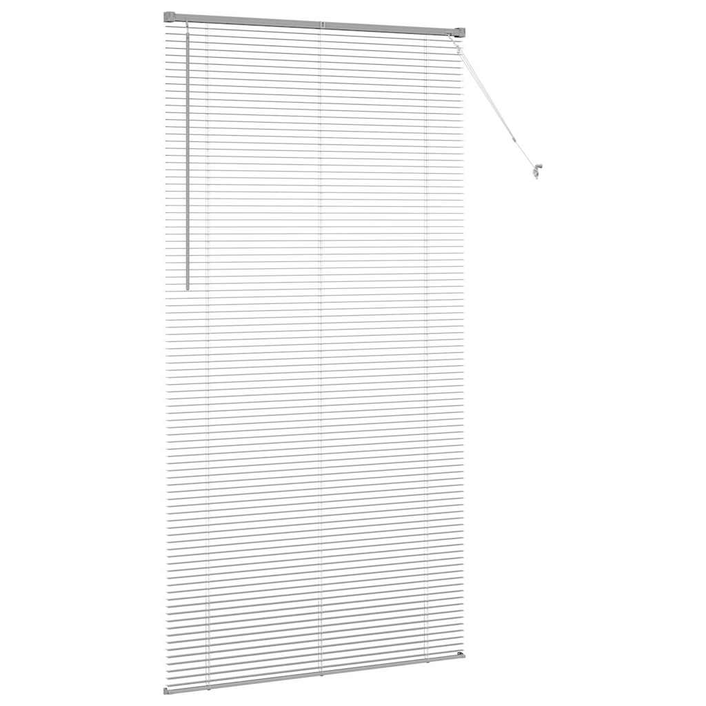 Jaluzea pentru Fereastră Argintiu 120 x 220 cm Aluminiu GartenMobel Dekor