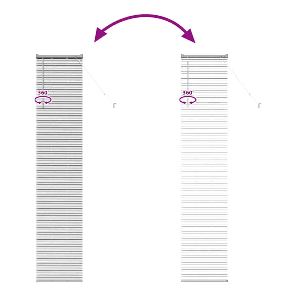 Jaluzea pentru Fereastră Argintiu 80 x 130 cm Aluminiu GartenMobel Dekor