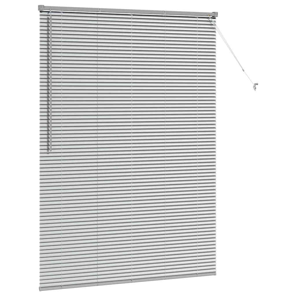 Jaluzea pentru Fereastră Argintiu 80 x 130 cm Aluminiu GartenMobel Dekor