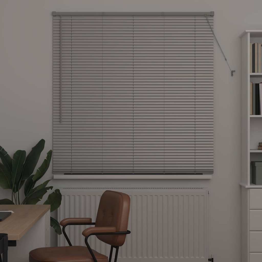Jaluzea pentru Fereastră Argintiu 80 x 130 cm Aluminiu GartenMobel Dekor