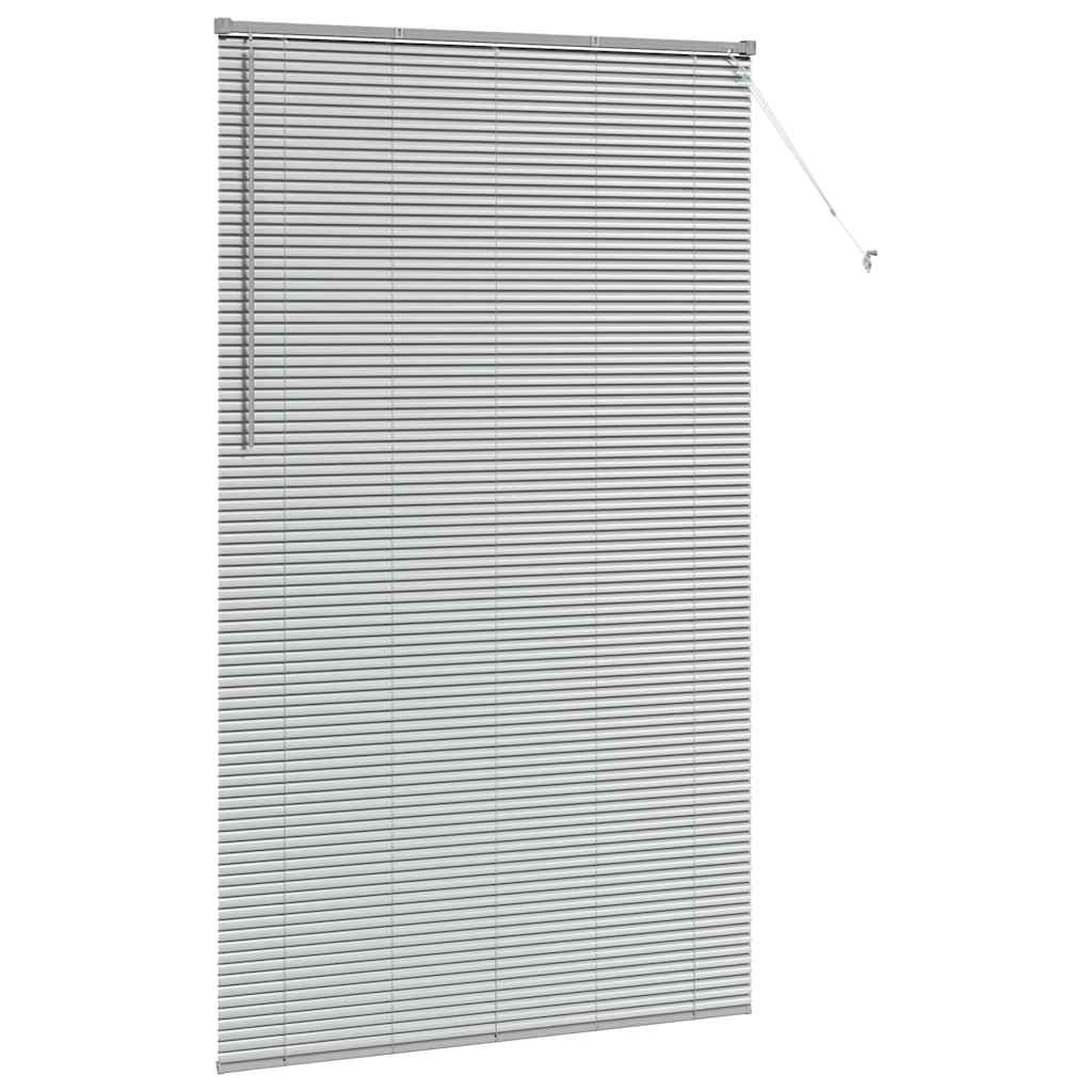 Jaluzea pentru Fereastră Argintiu 80 x 130 cm Aluminiu GartenMobel Dekor