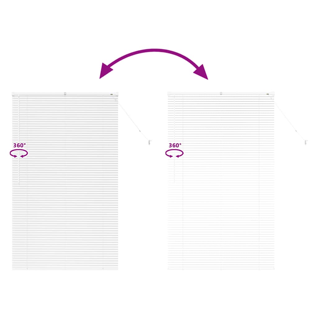 Jaluzea pentru Fereastră cu perdele Altele Manual Alb 100 x 175 cm Aluminiu GartenMobel Dekor