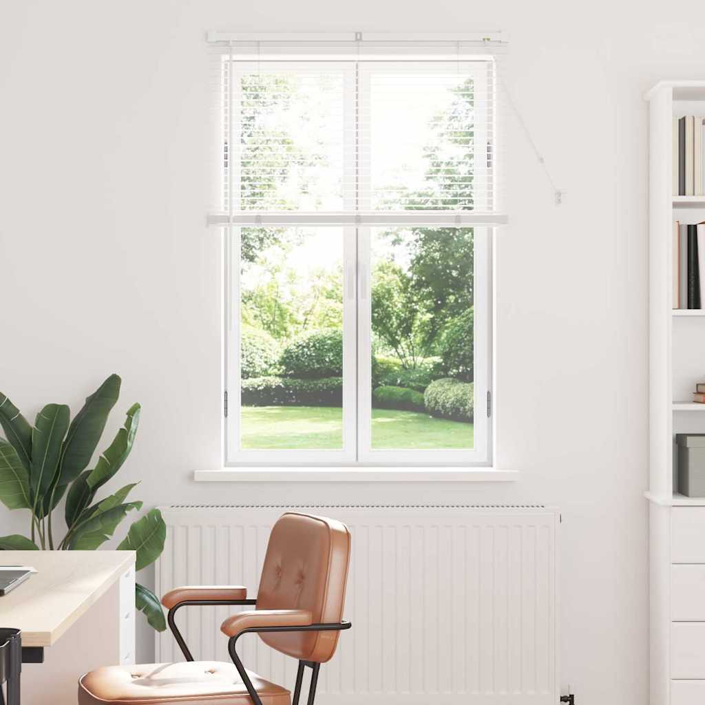 Jaluzea pentru Fereastră cu perdele Altele Manual Alb 80 x 130 cm Aluminiu GartenMobel Dekor