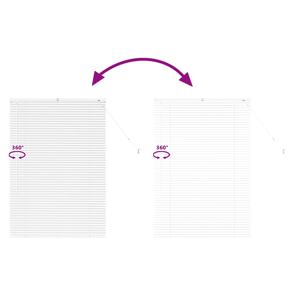 Jaluzea pentru Fereastră cu perdele Altele Manual Alb 80 x 130 cm Aluminiu GartenMobel Dekor