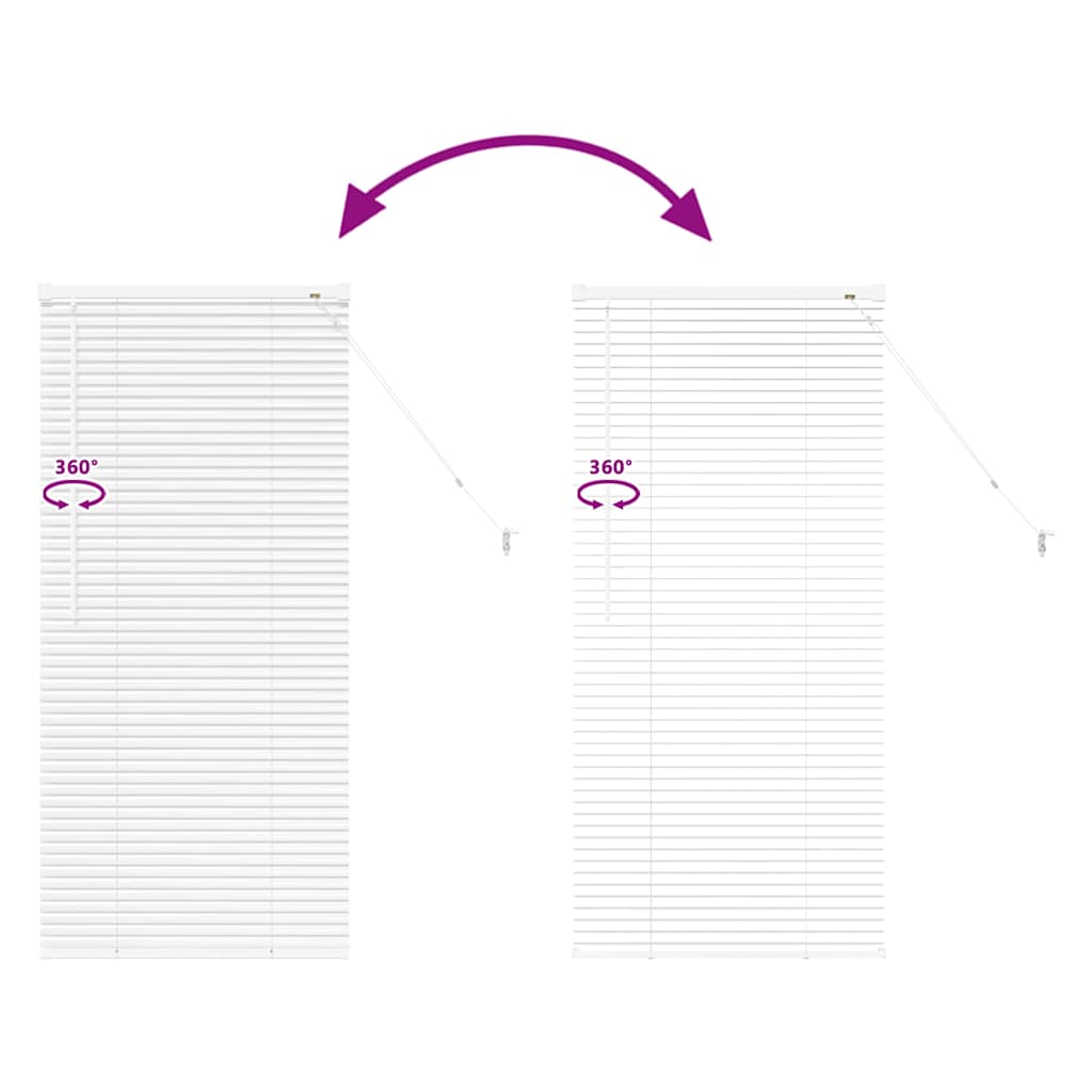 Jaluzea pentru Fereastră cu perdele Altele Manual Alb 80 x 130 cm Aluminiu GartenMobel Dekor