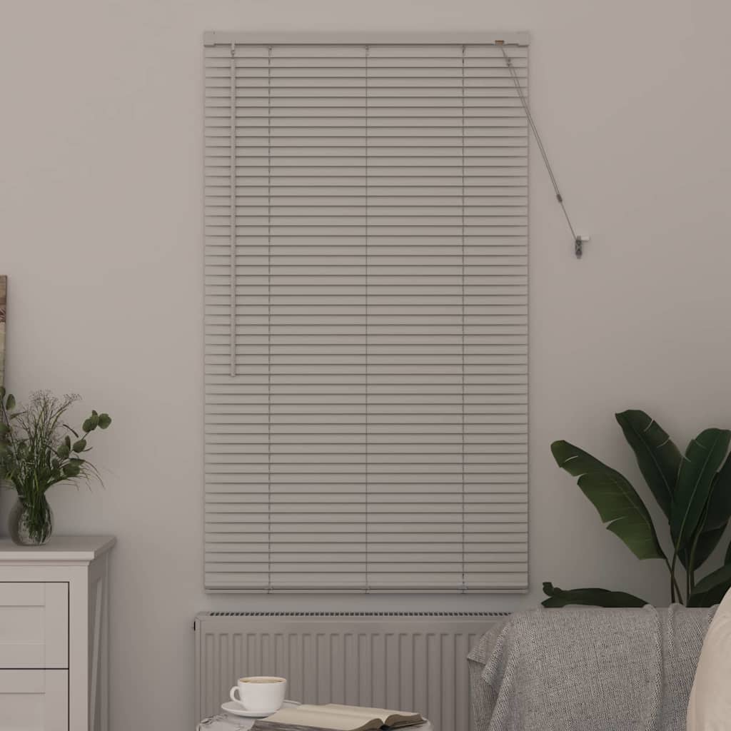 Jaluzea pentru Fereastră cu perdele Altele Manual Alb 80 x 130 cm Aluminiu GartenMobel Dekor