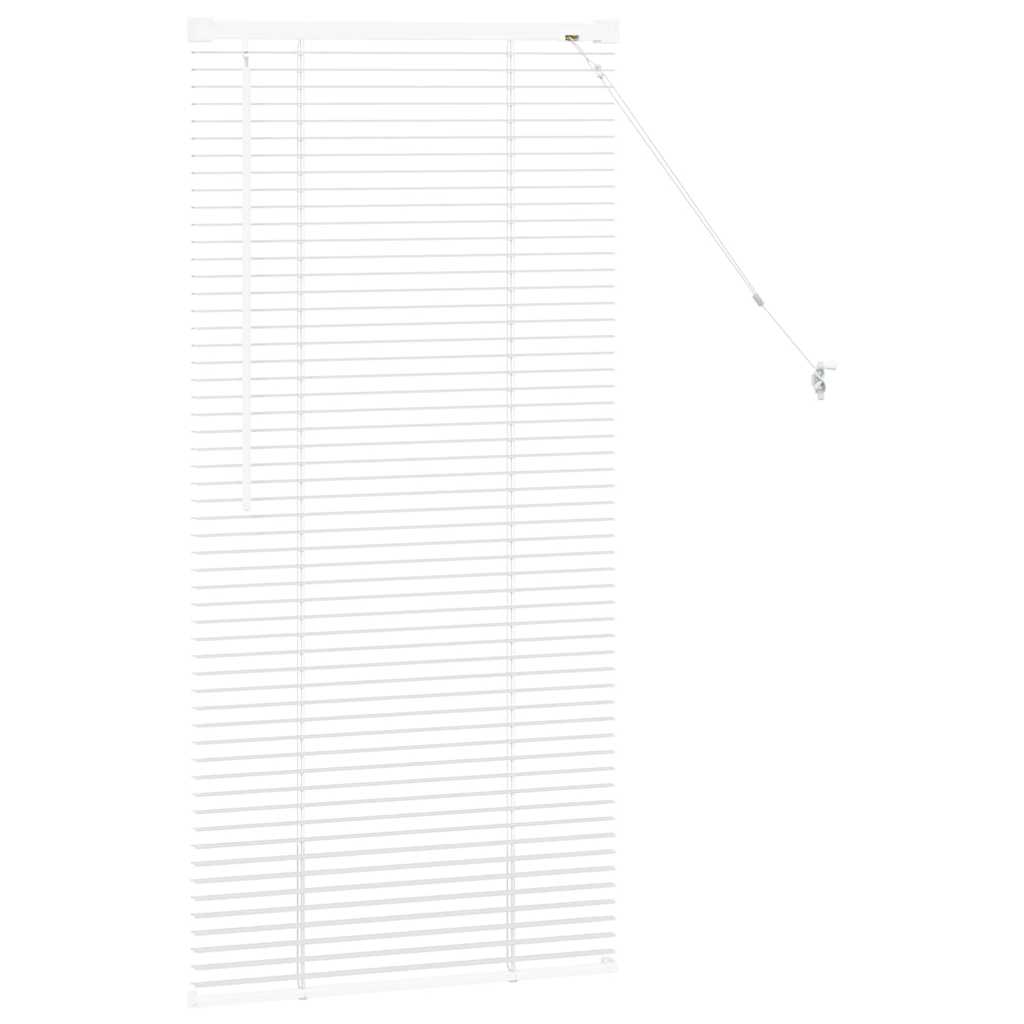 Jaluzea pentru Fereastră cu perdele Altele Manual Alb 80 x 130 cm Aluminiu GartenMobel Dekor