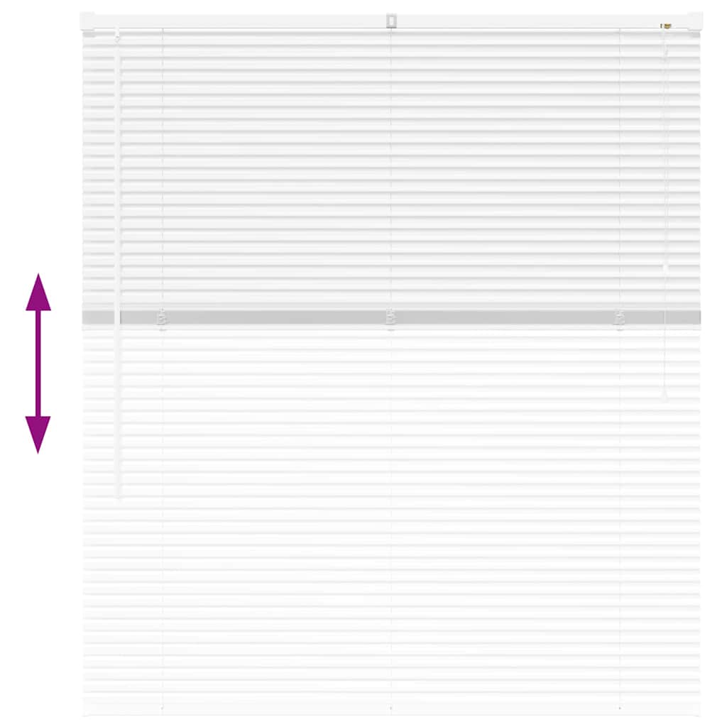 Jaluzea pentru Fereastră cu perdele Altele Manual Alb 80 x 130 cm Aluminiu GartenMobel Dekor