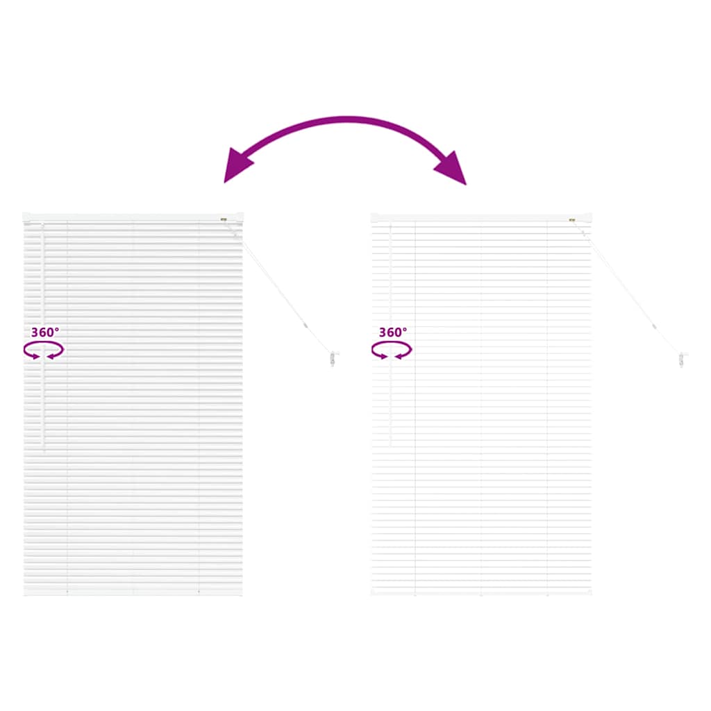 Jaluzea pentru Fereastră cu perdele Altele Manual Alb 80 x 130 cm Aluminiu GartenMobel Dekor