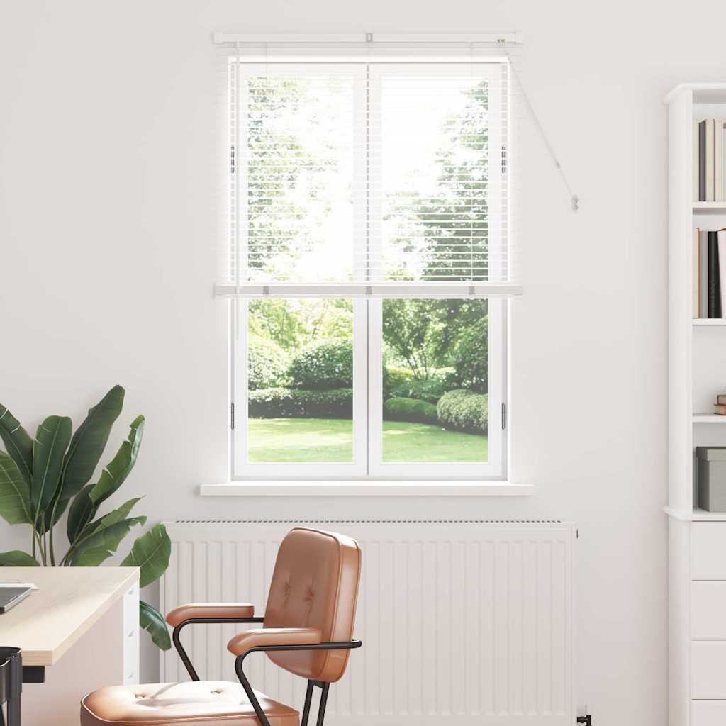 Jaluzea pentru Fereastră cu perdele Altele Manual Alb 80 x 130 cm Aluminiu GartenMobel Dekor