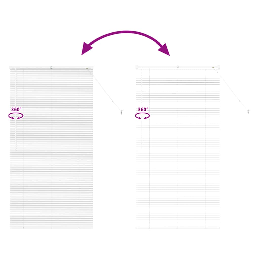 Jaluzea pentru Fereastră cu perdele Altele Manual Alb 80 x 130 cm Aluminiu GartenMobel Dekor