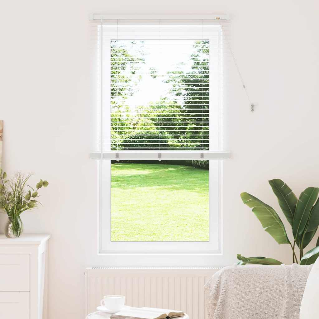 Jaluzea pentru Fereastră cu perdele Altele Manual Alb 80 x 130 cm Aluminiu GartenMobel Dekor
