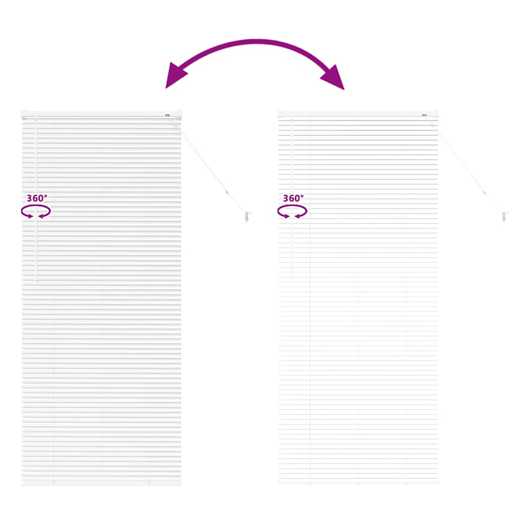 Jaluzea pentru Fereastră cu perdele Altele Manual Alb 80 x 130 cm Aluminiu GartenMobel Dekor