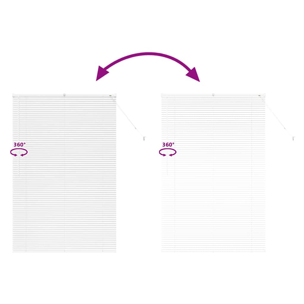 Jaluzea pentru Fereastră cu perdele Altele Manual Alb 80 x 130 cm Aluminiu GartenMobel Dekor
