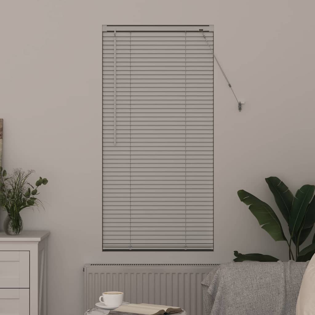 Jaluzea pentru Fereastră cu perdele Altele Manual Alb 80 x 130 cm Aluminiu GartenMobel Dekor