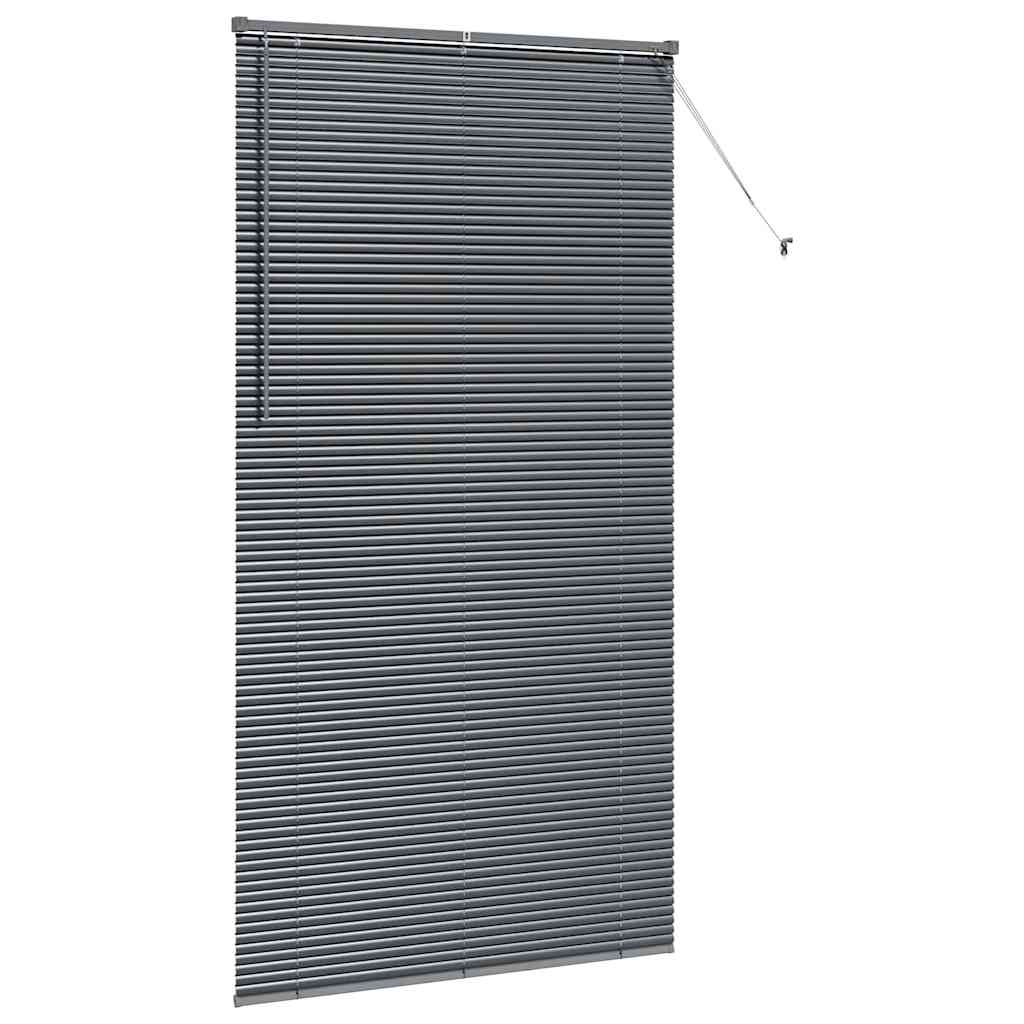 Jaluzea pentru Fereastră Gri închis 110 x 220 cm Aluminiu GartenMobel Dekor